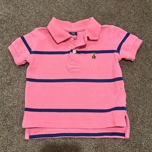 Baby Gap Pink and Blue Stripe Polo Shirt